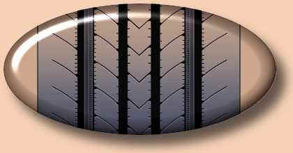 Bridgestone R227 pattern tread design